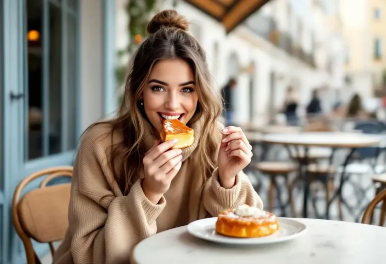 Elle déguste des galettes des rois en Algérie, un pur moment de gourmandise